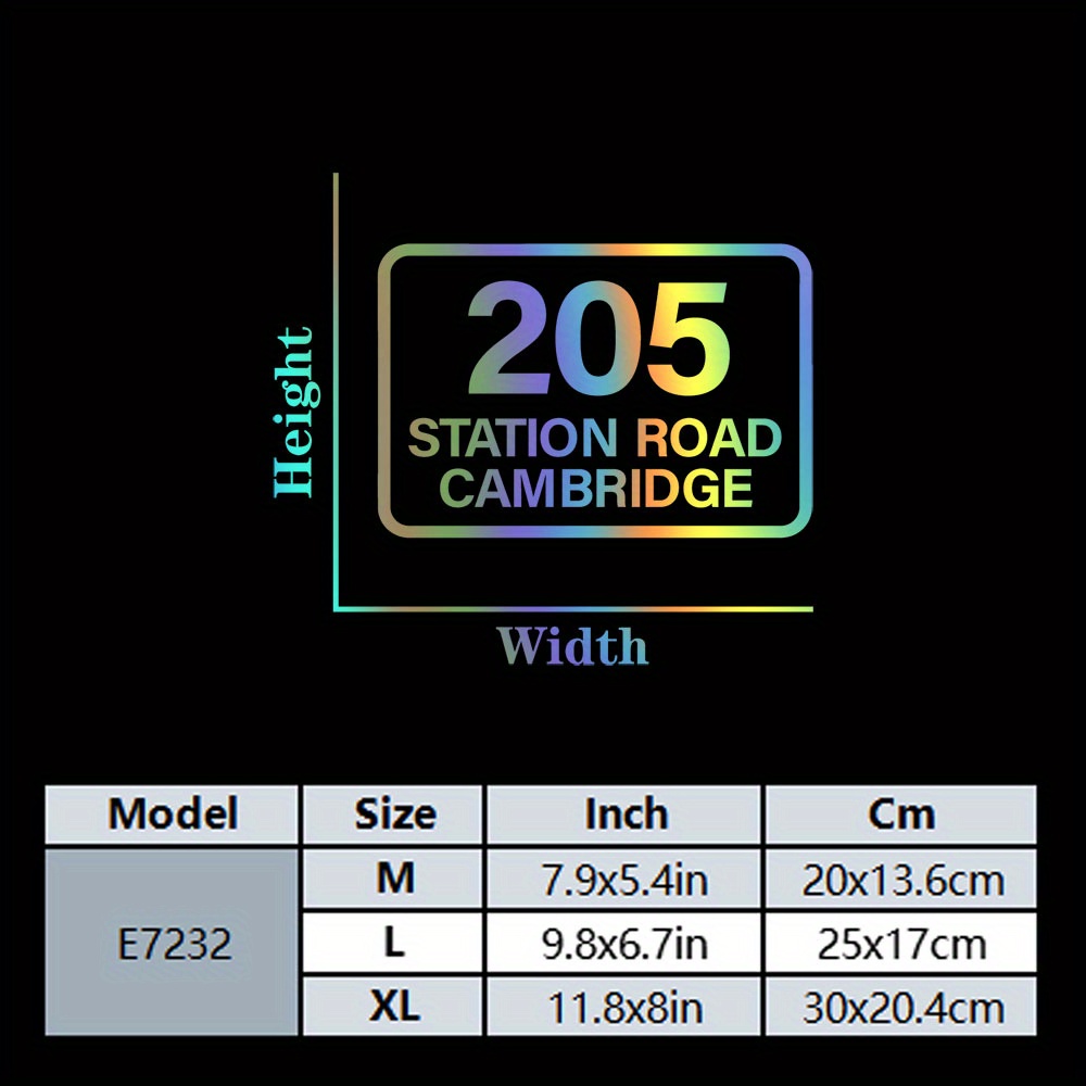 TEMU 1pc Custom Rubbish Bin Number Sticker With Wheelie Bin, Featuring House Number And Street Name, Weatherproof, Personalised And Easy To Identify