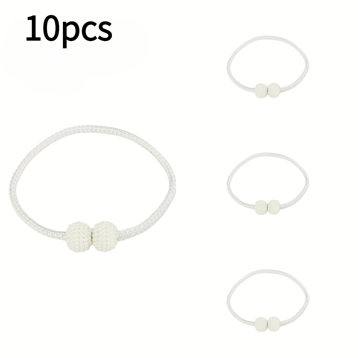TEMU 10 Attaches de rideaux, Européen, Corde Tissée , Convient pour Rideaux de Maison et Décoration de Pièce