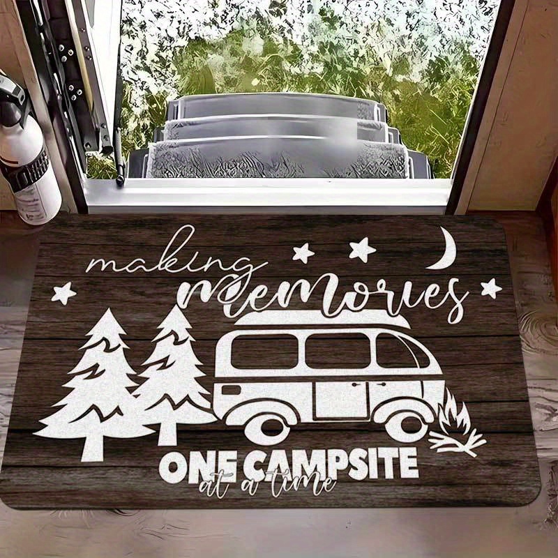 TEMU Tapis de pour Campeurs - Ultra-Absorbant, Antidérapant, Lavable en Machine pour Décoration Intérieure/Extérieure, Parfait pour les Passionnés de