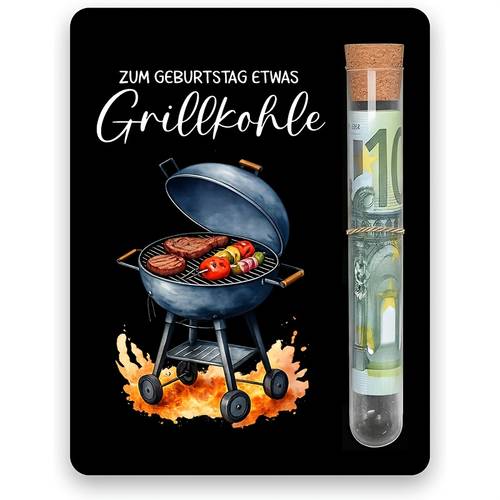 gift for her him wooden money gift for barbecue parties packaged in a gift box suitable for birthdays barbecue charcoal fun for men fathers husbands creative gift idea barbecue fan set with test tubes