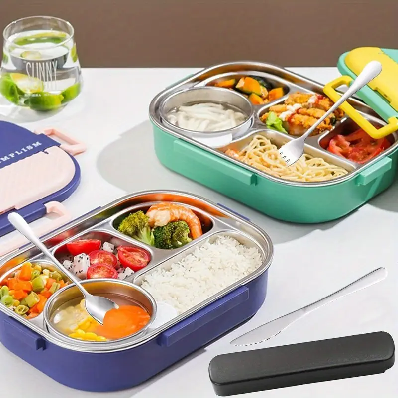 camping cutlery set with portable case stainless steel flatware camping utensil set food grade knife silverware for outdoor travel picnic lunch box black Product details 3