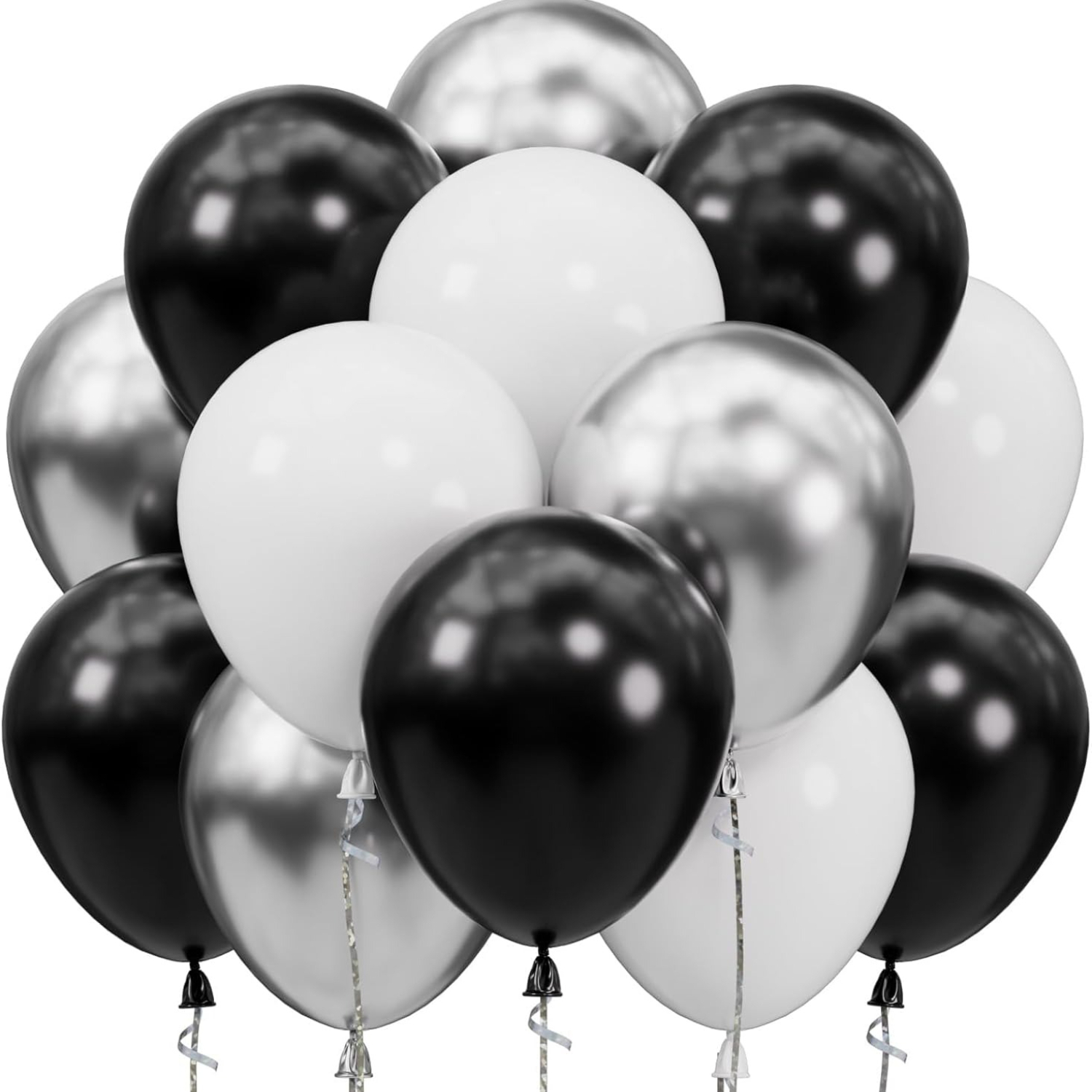 TEMU Palloncini e , 60 pz palloncini cromati metallizzati da 10 pollici per decorazioni di feste di Capodanno, compleanno, matrimonio, anniversario