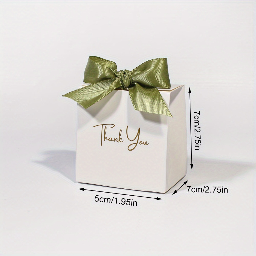 TEMU Set Regalo /Lui, 10 Scatole Regalo Bianche con Nastri di Raso �� Elegante Confezione in Foglia d'Oro Adatta per Matrimoni, Feste di Compleanno,