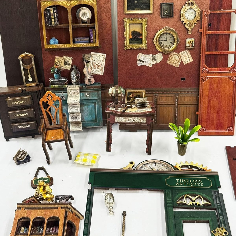 Image of Vintage Design, Decorative Ornaments, Book House Kit, Miniature Book Corner , Ideal Gift , Home And Office Decor
