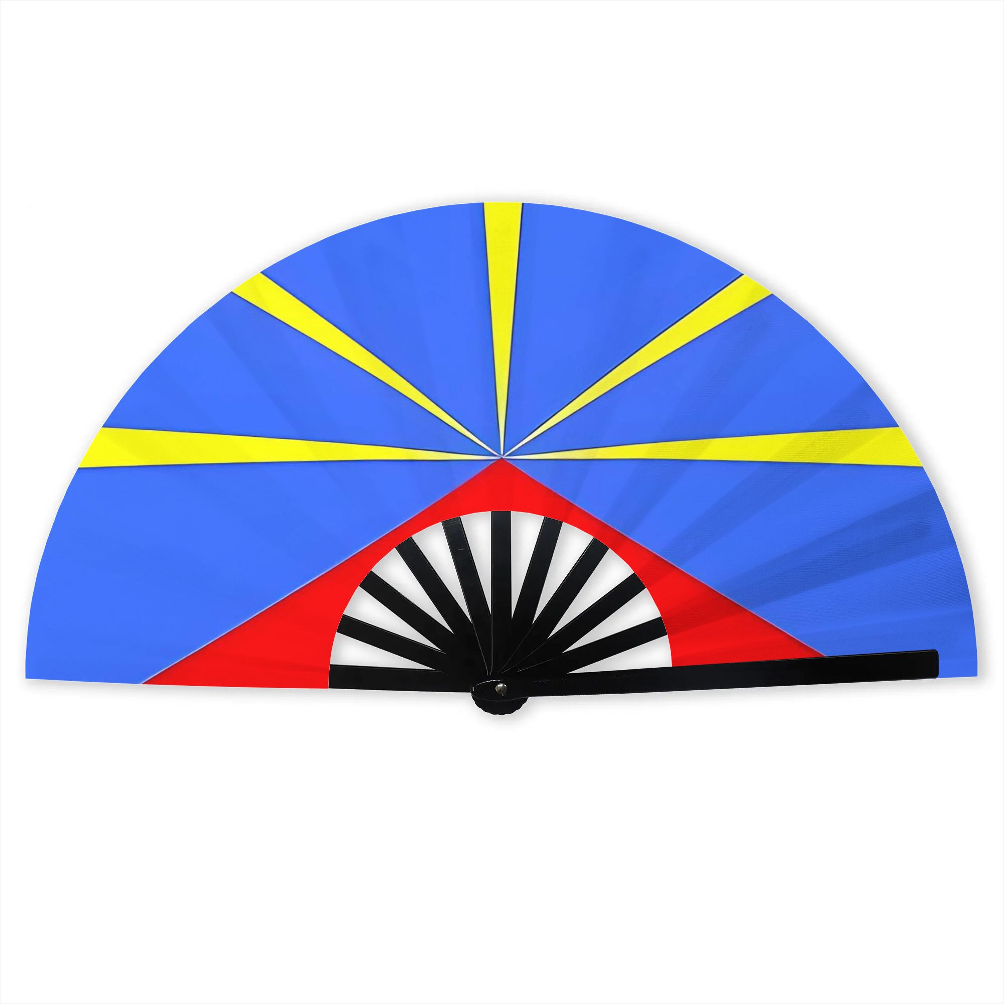 TEMU Éventail pliant imprimé tendance avec drapeau de La , élégant, et personnalisé, pour , pile