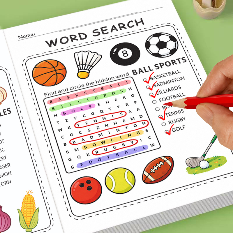 200+ Word Puzzles Workbook for Children