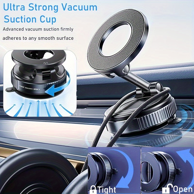 Practical A 360° Adjustable Magnetic Phone Holder, Suitable for Use on Car Dashboards, Compatible with Iphone 16/15/14/12 Series, Portable Foldable Car Phone Stand 2 Practical A 360° Adjustable Magnetic Phone Holder, Suitable for Use on Car Dashboards, Compatible with Iphone 16/15/14/12 Series, Portable Foldable Car Phone Stand - Image 2