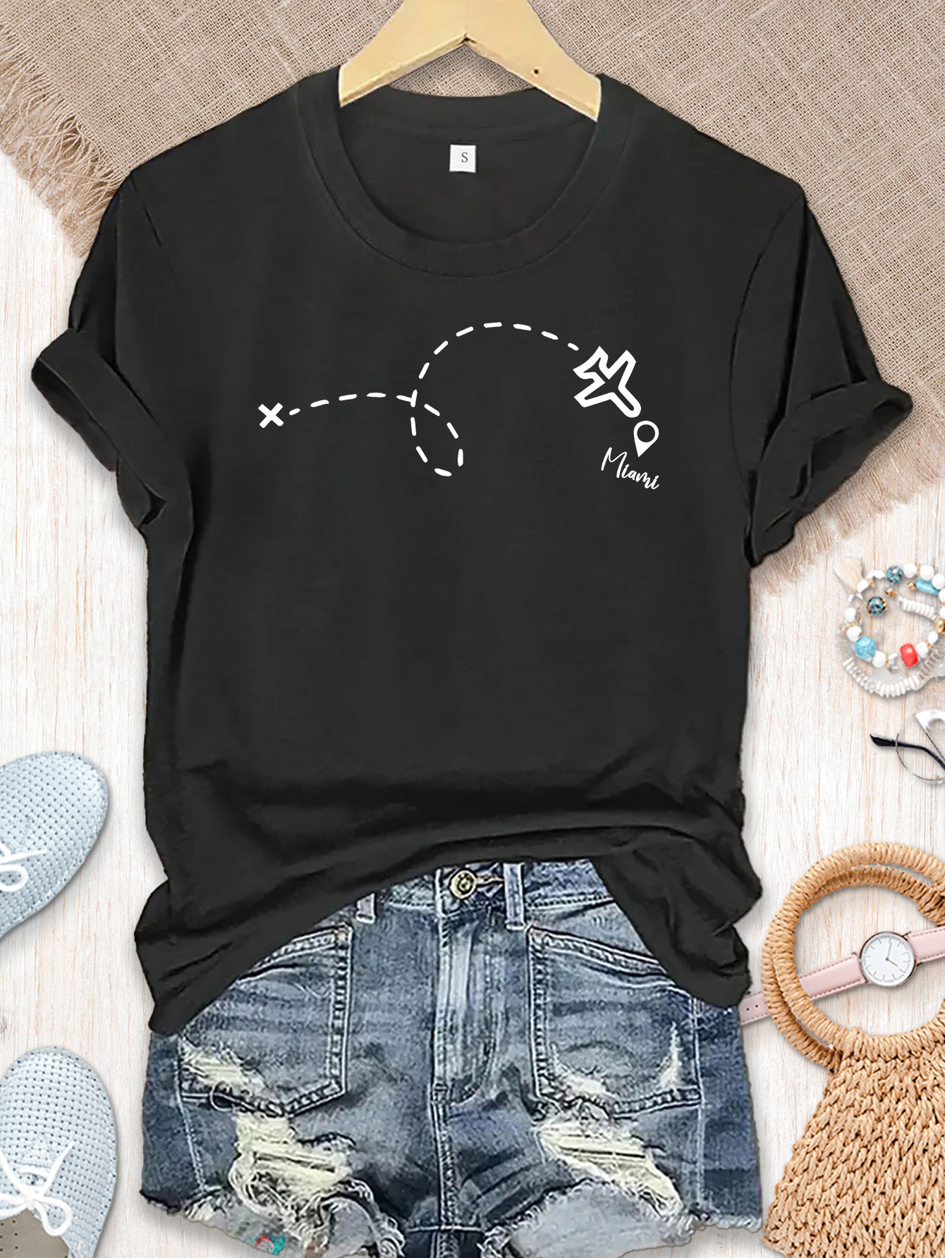 camiseta viaje familiar personalizada camiseta mezclada Temu Spain