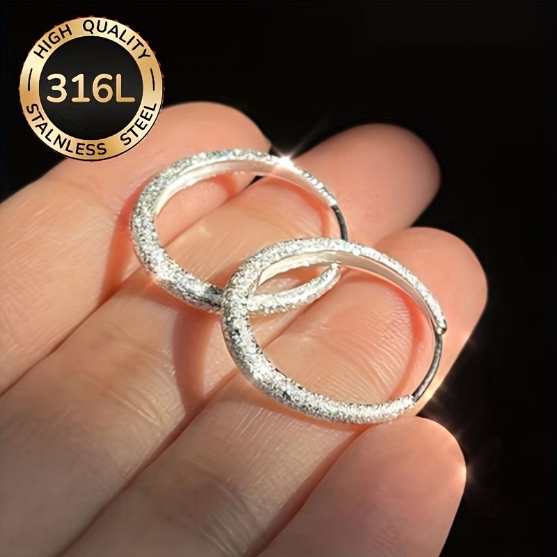 TEMU A Pair Of High-quality Steel Electroplated Matte Earrings, Stylish And Cute, Suitable For Daily Wear, Gatherings, Banquets, Birthdays, Holidays,
