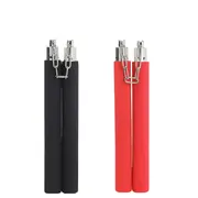 2pcs beginner training set with foam pads steel swivel chain safety practice for martial arts black universal nunchaku details 1