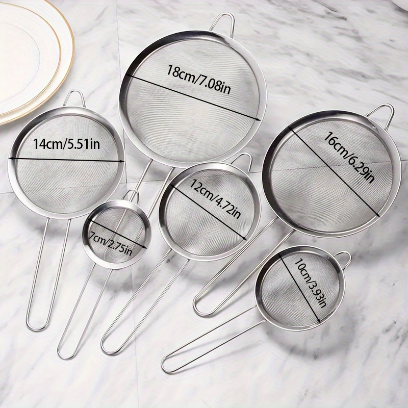 TEMU Stainless Steel Slotted Spoon, Kitchen Oil Separator Spoon, Nest Slotted Spoon, Oil Grid Baking Flour Sifter, In Models - Perfect Gifts For