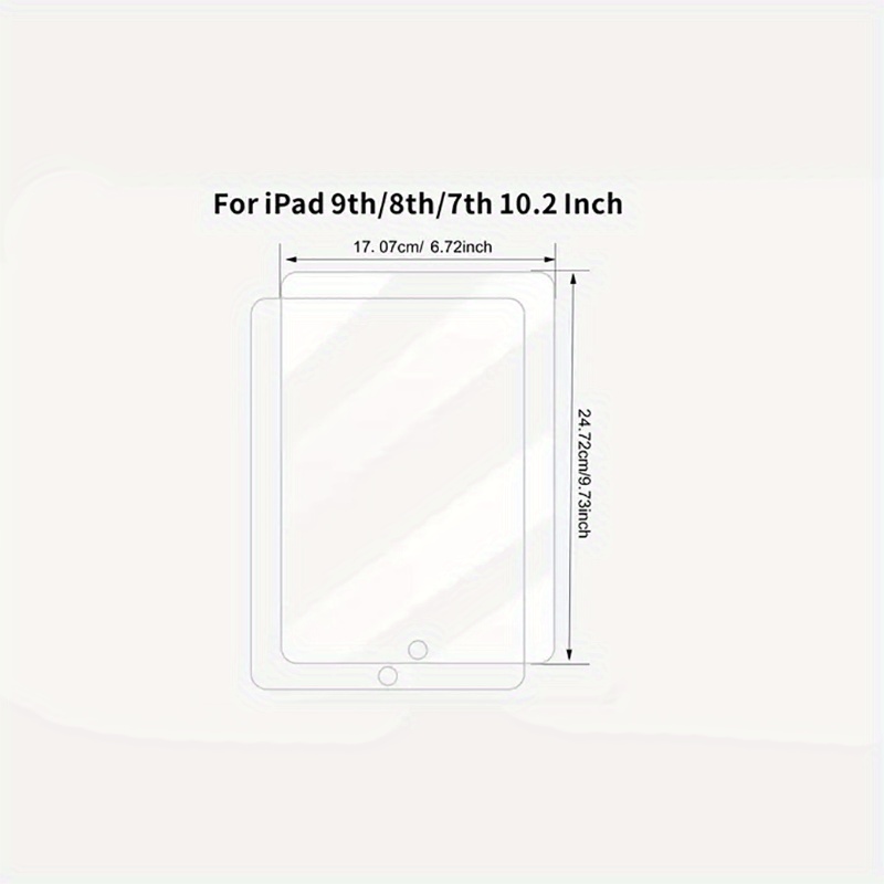 TEMU 2pcs Frosted Paper Film Screen Protector | Compatible With Multiple For Ipad Models, Polyethylene Terephthalate, Matte End, Suitable For Writing