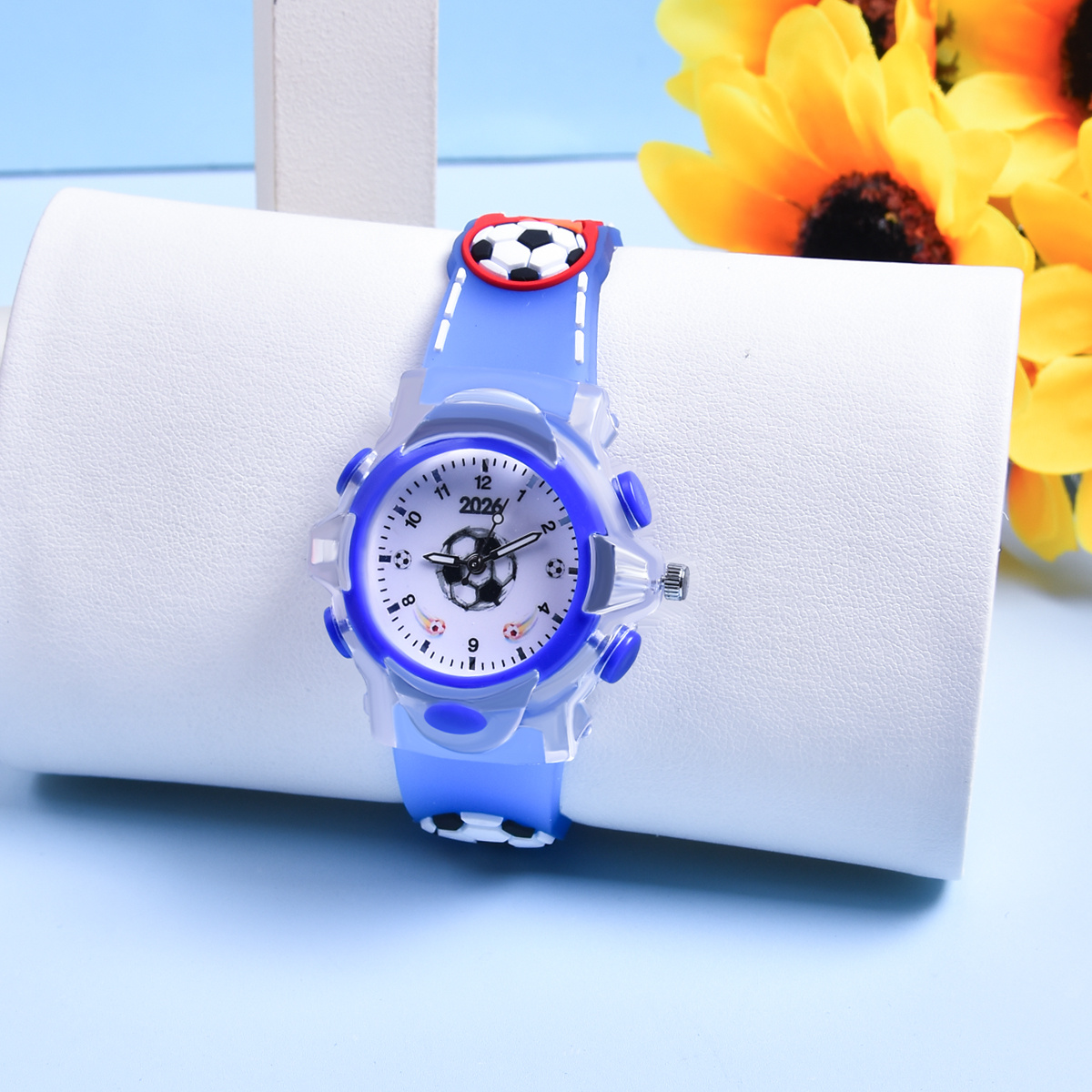 Image of Boys' Gift For Son 2026 New Football Student Sports Watch, 's Led Luminous Quartz Wristwatch