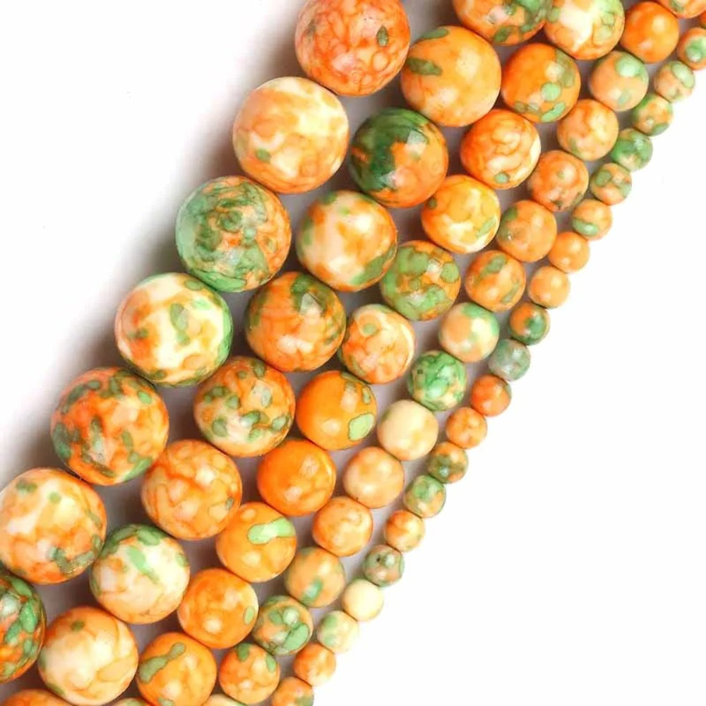 

Natural Loose Stone Beads In Vibrant Yellow And Green Hues, Projects, In Round Shapes Of 4/6/8/10/12mm For Bracelets, Sold In 15-inch .