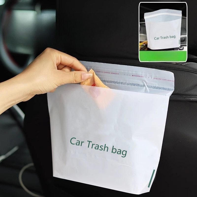 Image of 40 Car Trash Bags With Letters, Designed To Stand And Be Used As Self-supporting Cleaning Bags For Vehicles