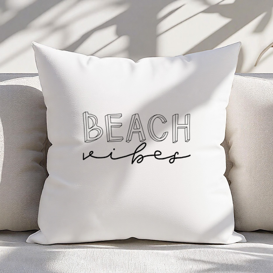 E-shop Doppelseitiger 1-teiliger Retro Küstenstil Strandkissenbezug - Türkis und Muschel Seestern Druck, Doppelseitig, Geeignet für Sofas oder Betten,