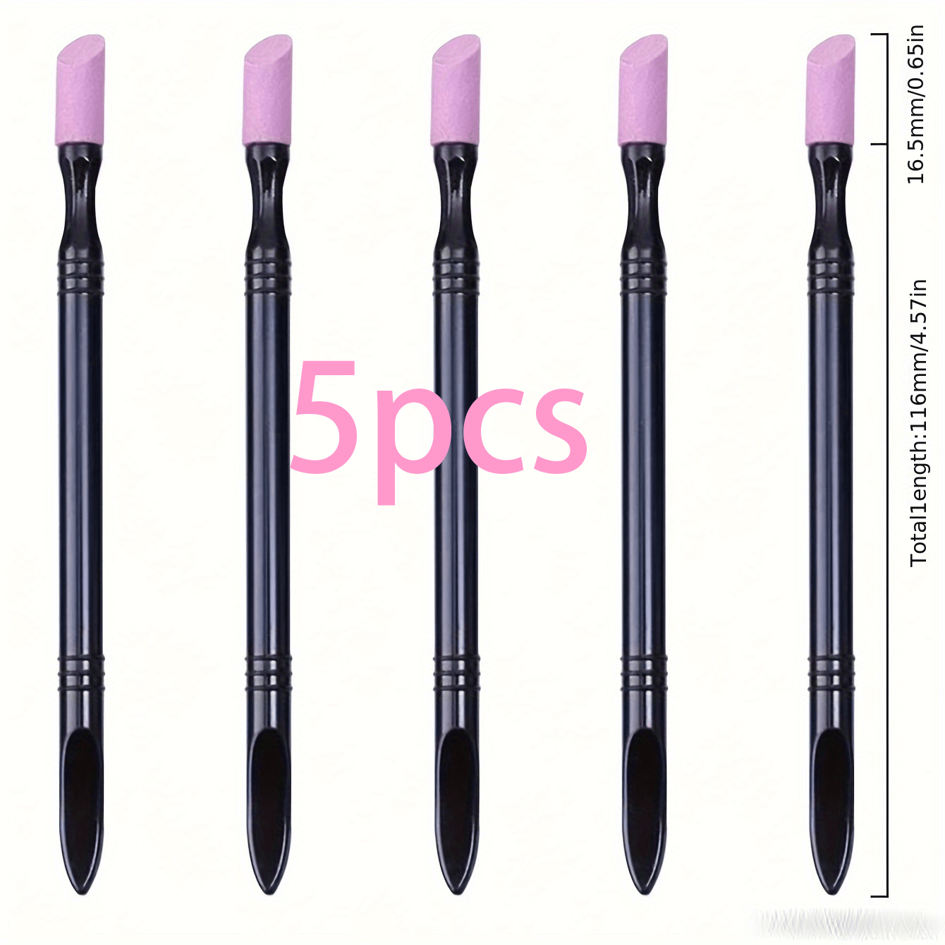 3/5pcs Nail Set: Dual Tip Quartz& Ceramic Nail Care Kit- Cuticle, Dead Skin Removal, 45 ° Angle Nail Pusher& Buffer Suitable For Fingernails And Gel Nails