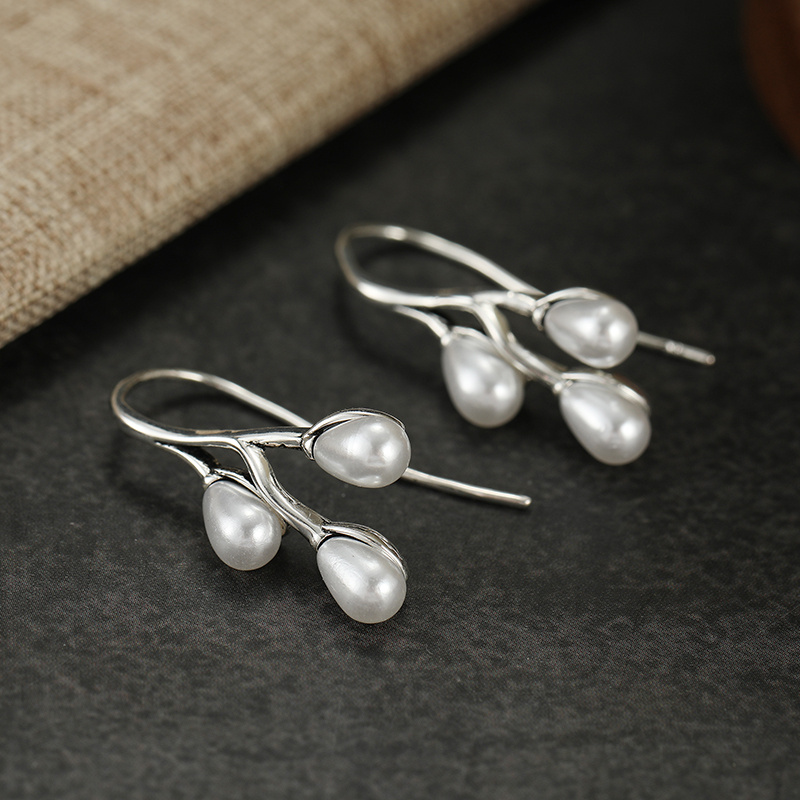 Women's Floral Branch Drooping Ear Hook Earrings