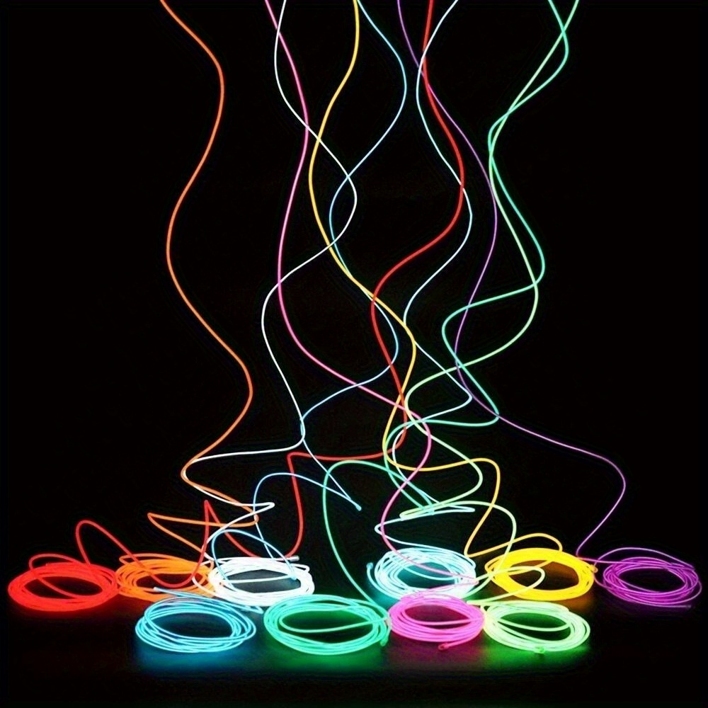 14pcs combination set of el luminous line el cold     decoration atmosphere light string fluorescent dance props 3 flashing   10 colors to match   Product details 2