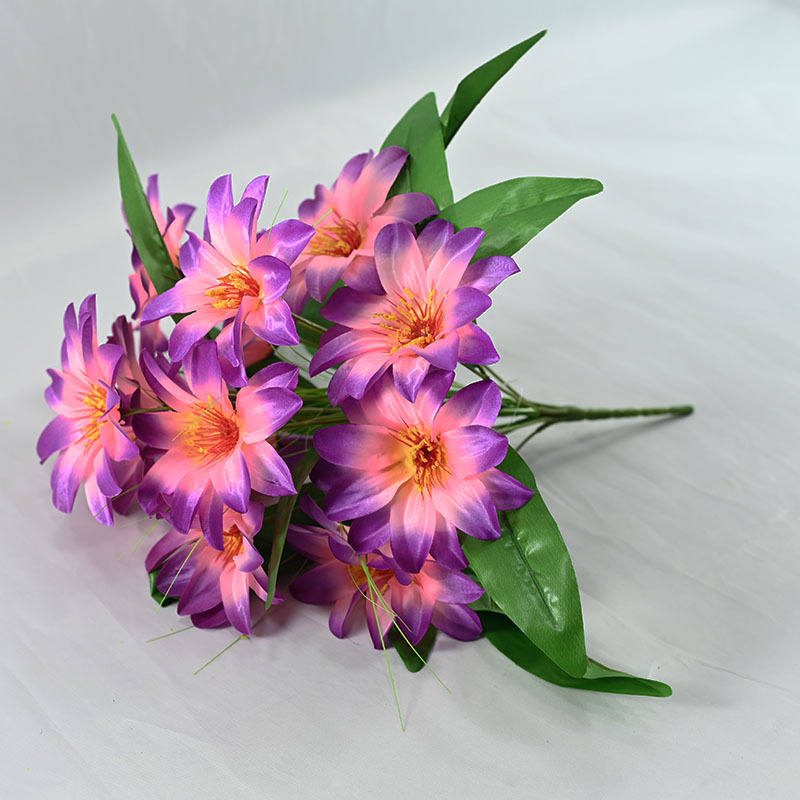 TEMU 1 Bouquet de d' Artificielle, Fleurs Artificielles, Ajouts de Décoration Intérieure, Fleurs de Décoration de Cimetière, Jour des Morts, Noël