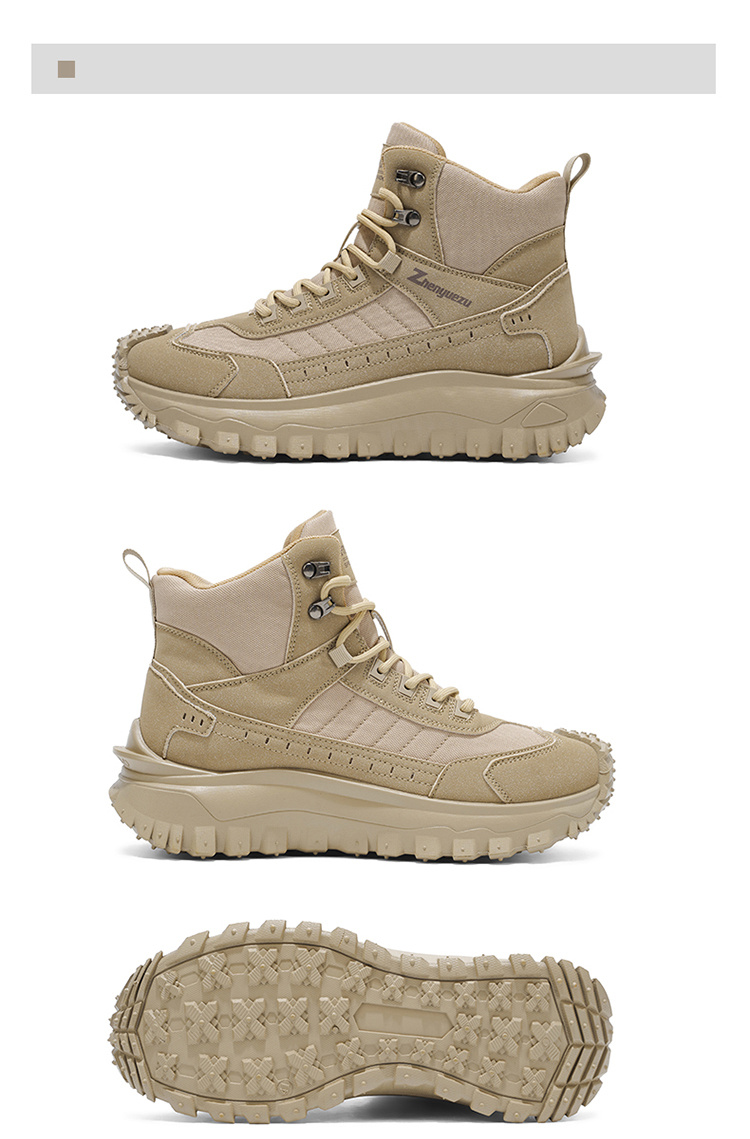Nuevos Botas de Senderismo Deportivas de Caña Alta Oversize para Otoño, Cómodas Zapatillas Casuales Ligeras de Suela Gruesa, Adecuadas para Actividades al Aire Libre Durante Todo el Año, Caminar, Viajar, Escalada y Equipo de Camping