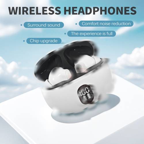 wireless earbuds with built in microphone suitable for gaming music and video low latency charging case with battery display in ear design usb c interface