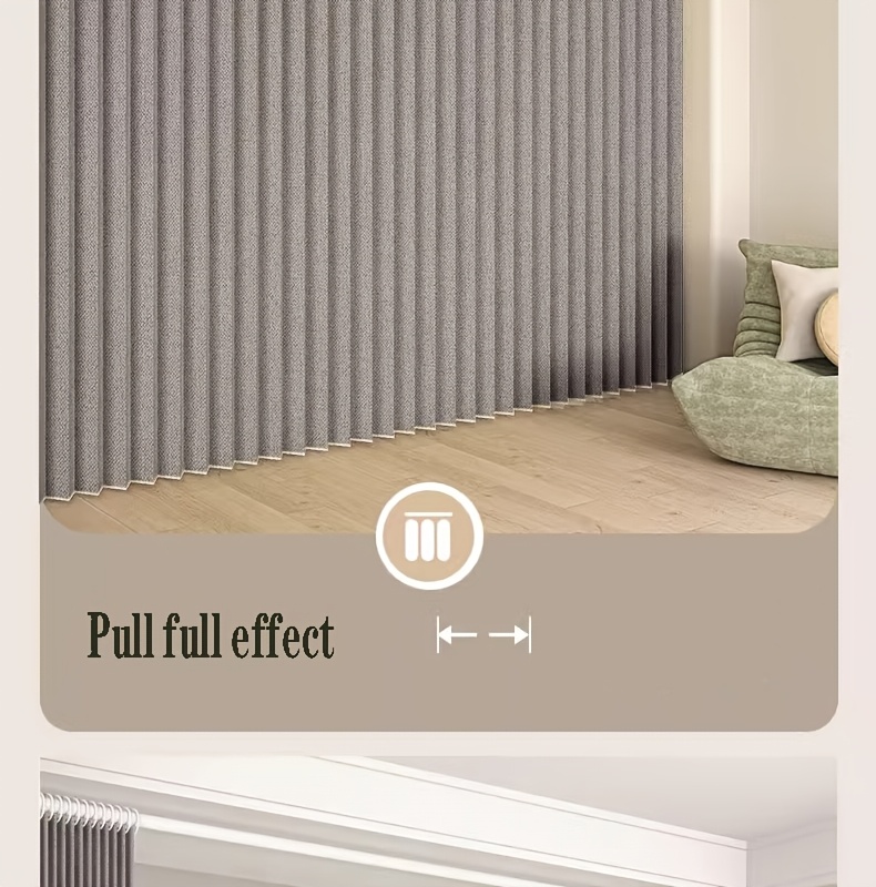 A Foldable Beige Stylish Large-sized Partition Door Curtain, Warm for All Seasons, Fashionable and Beautiful for Home Decoration, and Easy to Store.
