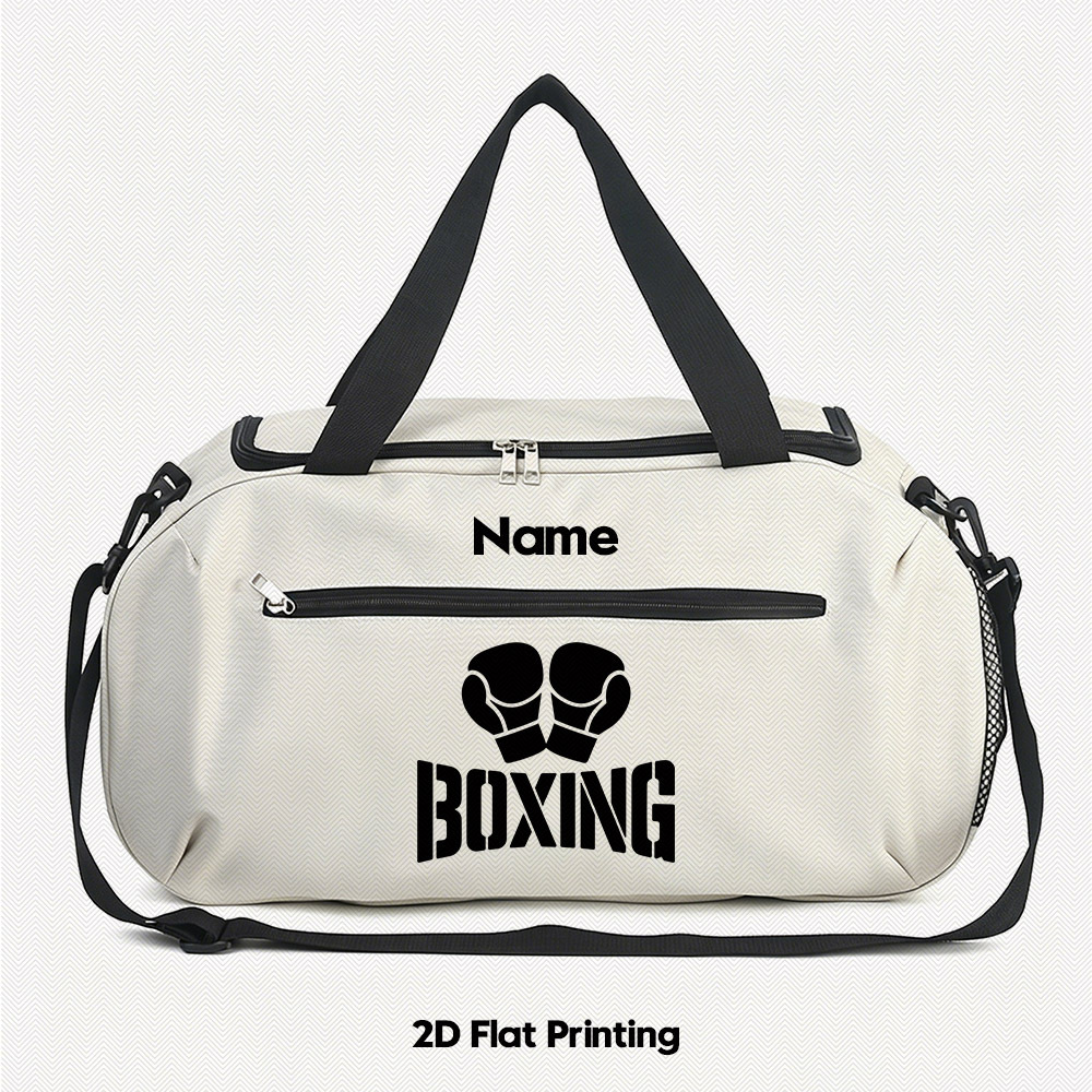 Custom Boxing-Themed Personalized Name Gym Bag