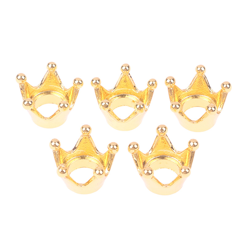 Collectible Figurines, 5 Small Metal Tiara Decorations Resembling Crowns For Princesses