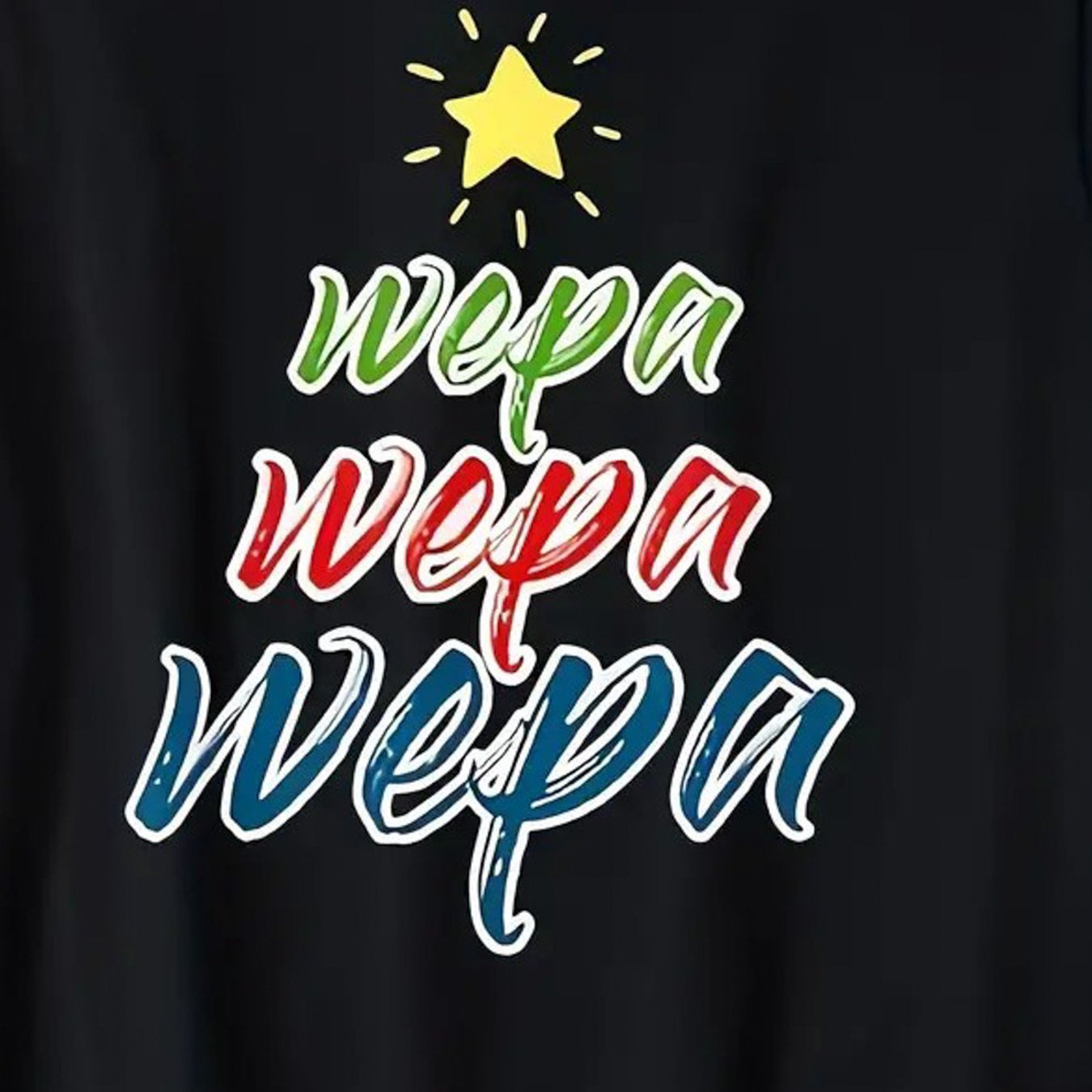 

1 Pcs, 100% , Wepawepa Puerto Christmas Graphic Monogrammed T-, Seasonal New T-, Sleeve T-, T-