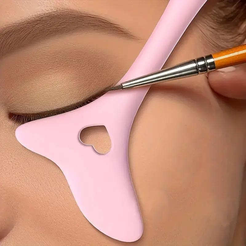 2 Stück Lidschatten Schablonen + Pinsel – Wiederverwendbare Make-up-Hilfe Für Perfekten Augen-Make-up