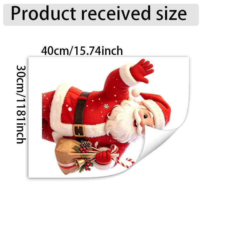 TEMU Piatto 2D, Adesivo per Finestra Natalizio Piatto 2D Stampato con che con , di Peluche che , Motivo e Divertente con Decorativa a , , Bastoncino