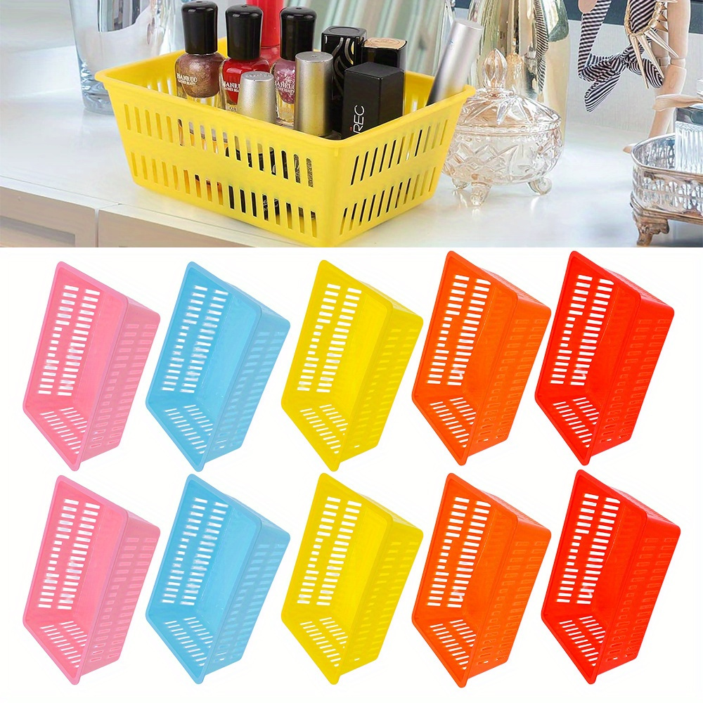 

10 Pcs Colored Plastic , Multifunctional Organizing , Suitable For Desks, , And Desktop Organization