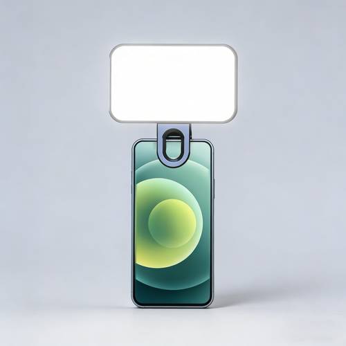 pocket fill light palm sized and with a in clip attaches to phones cameras and laptops with a single clip features 3 level brightness adjustment temperatures cool light
