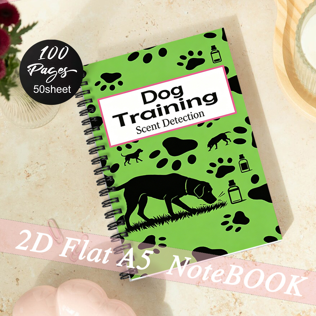 1pc HAROLOEN Dog Training Log Book with Scent Tracking Journal & Odor Detection Planner - Compact Coil Notebook Suitable for Working Dog Owners, Obedience Training Records, Gift for Pet Trainers, for Home & Outdoor Use for Scent Mission Planner