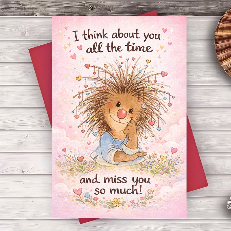 TEMU 1 Greeting Card + 1 Envelope. " " Card, Perfect For Expressing Love And For , Suitable For , Family, And On Any Occasion. Envelope + Card