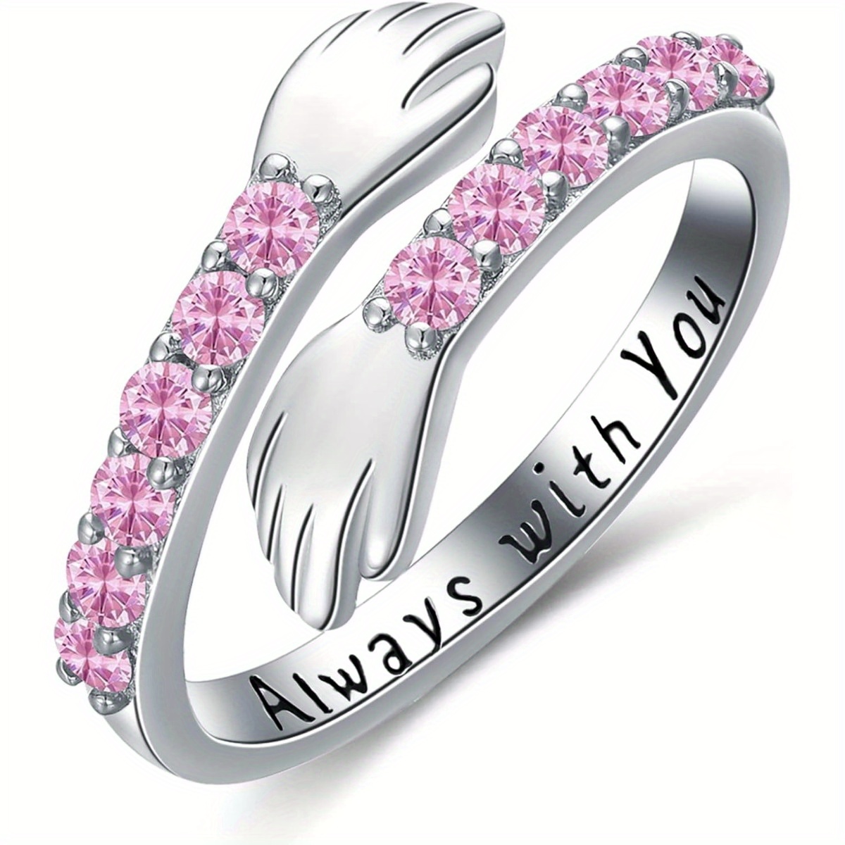 hug ring 925 sterling silver rings hugging hand jewelry Temu