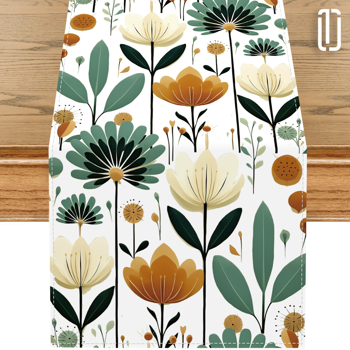 TEMU 1pc, Leaves Pattern Table Runner, 72 Inch Polyester Holiday Party Table Decor, Home Kitchen Decor, Home Decor, Gift