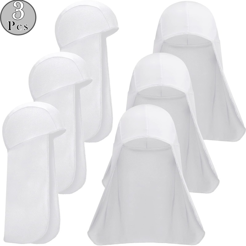 Image of 3pcs Set Of Cooling Sun Neck Gaiters, Suitable For Men And Women, Wide-brimmed Collar-style Neck Protector, Cooling Face Mask For Outdoor Summer, Suitable For Fishing, Golf, Work, And Cycling