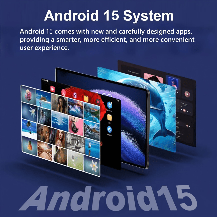Tabletă Android 15 de 10.1 inch, 24GB RAM 512GB ROM, 5G Dual SIM, Ecran HD IPS, Baterie 6000Mah, Cameră 8MP+16MP, Quad-Core, Wifi 6, Type-C, Tabletă, Pad, Tabletă, Pad