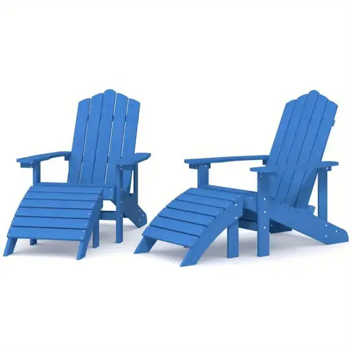 2pcs patio with footrests hdpe weather resistant outdoor lounge chairs wide armrests high backrest low maintenance garden furniture for patio deck poolside outdoor patio chairs deck relaxation classic slatted design