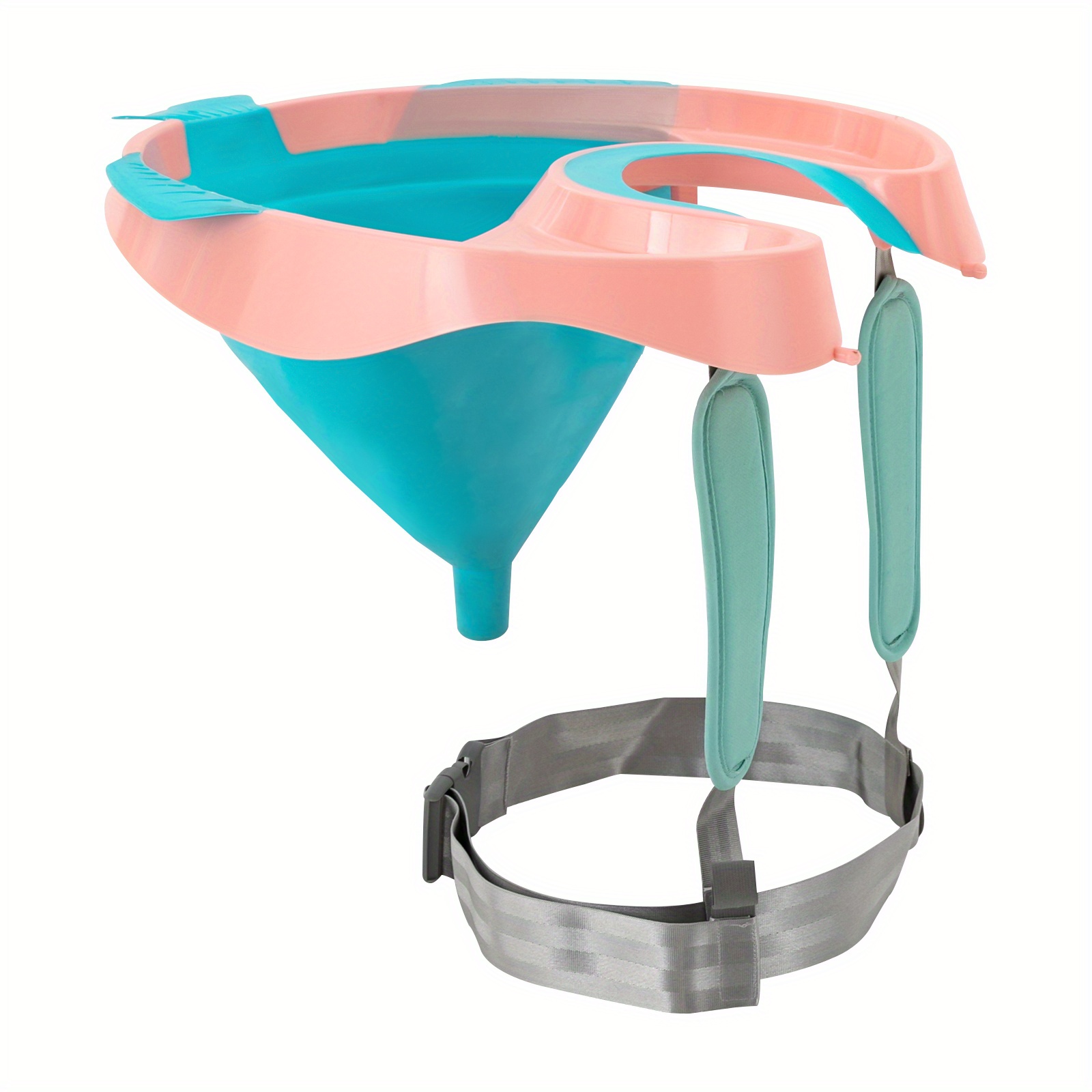 Blue And Pink Mobile Hair Wash Basin For Seniors, Pregnant Women & Caregivers, Modern Foldable Shampoo Bowl, Portable Universal Shampoo Basin, With Drain Hose, Neck Support And Carry Strap (48 X 31cm)
