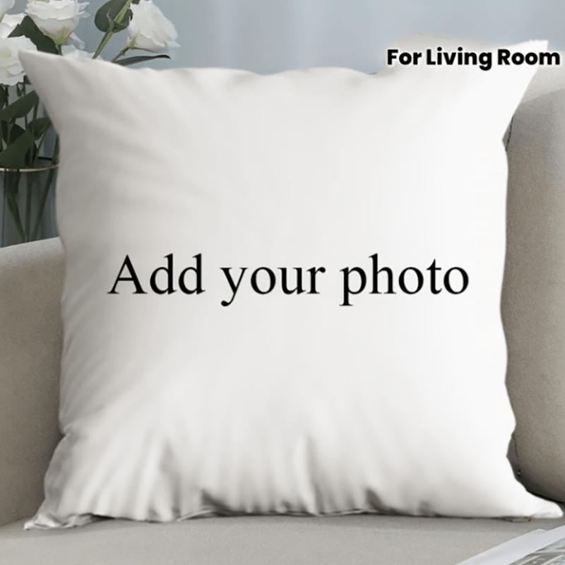 TEMU 1 Customizable Photo Pillowcase, Insert Not Included - For Mother's Day, Father's Day, Thanksgiving, Graduations, And Christmas - Double-sided