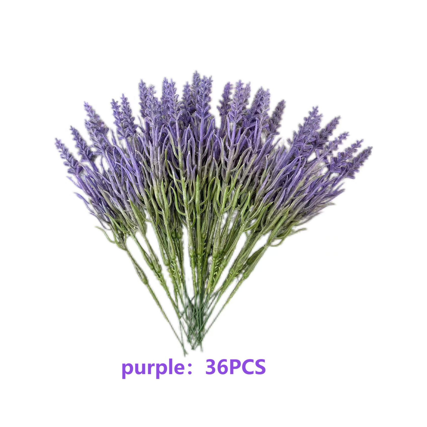 Image of 36pcs Of 8.27-inch Artificial Single-stem Lavender, Suitable For Decoration In Settings Such As Valentine's Day, Weddings, Parties, Offices, And Gardens, Additions, Home Decor (with A )
