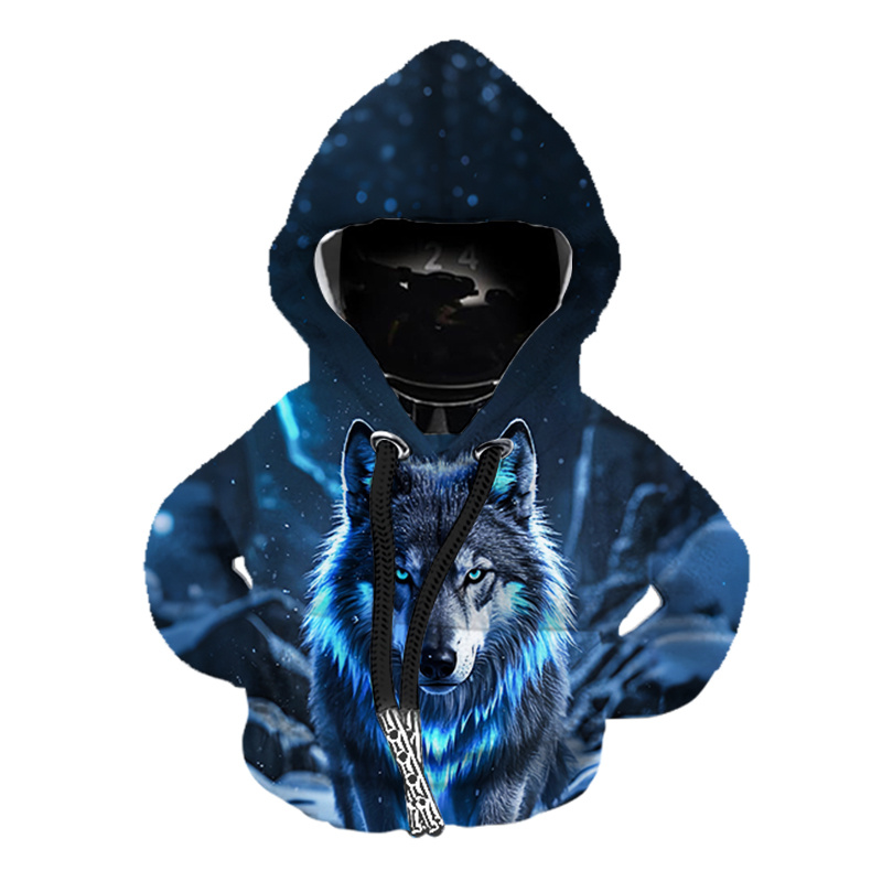 TEMU 1pc Wolf Pattern Car Gear Shift Dust Cover, Car Gear Shift Cover, Car Gear Shift Mini Hoodie, Cute Car Interior Accessory, Suitable For Most Car