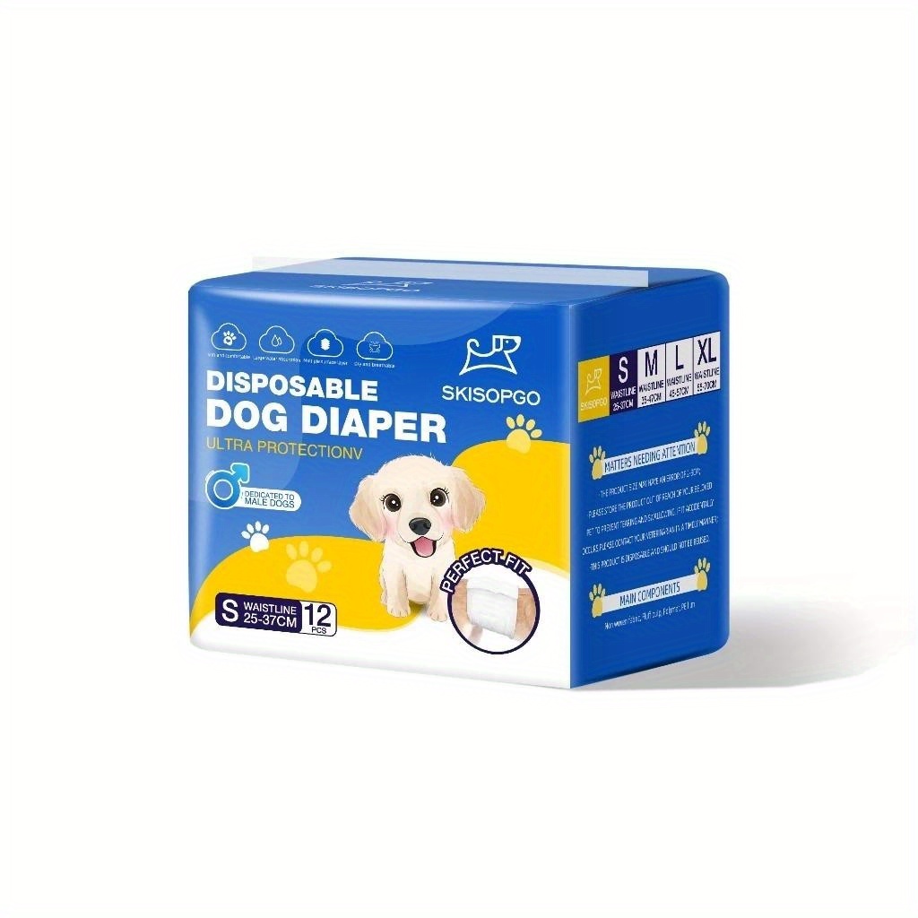 TEMU Disposable Dog Diapers, Male/ Female Leak-proof Super-absorbent All-inclusive Diapers S/ M/ L/ Xl