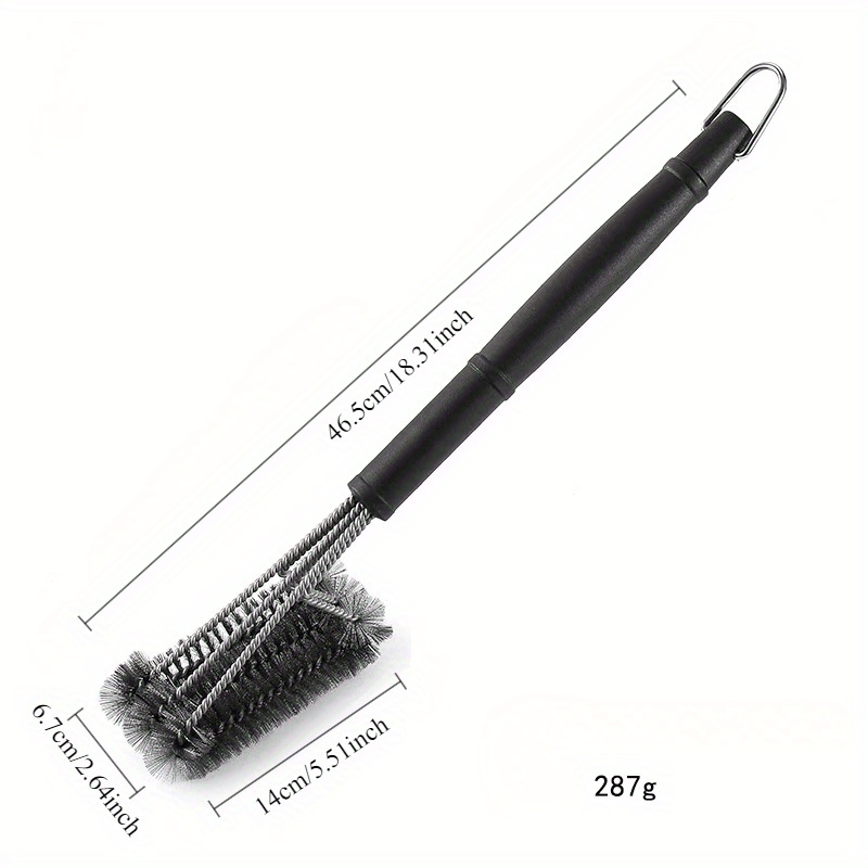 Image of Barbecue Grill Bbq Brush Clean Tool Grill Accessories Stainless Steel Bristles Cleaning Brushes Barbecue Accessories