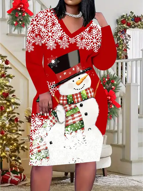 casual christmas dresses for women Aoochasliy Summer Dress for Women Fashion Women Lace Vintage Print Sleeveless Swing Xmas Party Dress for Home Casual Party