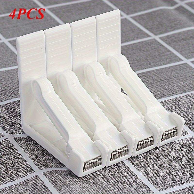 Of 4 Sturdy Plastic Clips Designed To Prevent Slipping, Ideal For Securing Tablecloths, Measuring 2.2 * 0.55 * 2.17 Inches Or 5.6 * 1.4 * 5.5 Centimeters, Featuring Adjustable Functionality