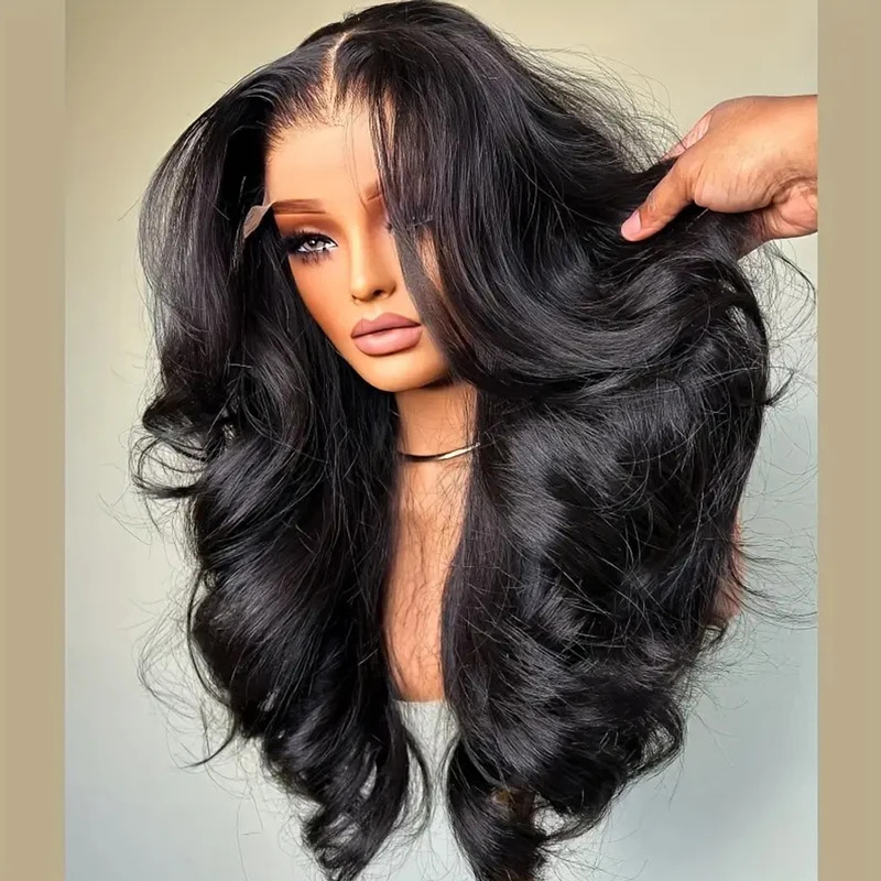 250% Density Brazilian Human Hair Wigs Suitable For - Glueless Body Wave Hd Lace Front Wig With 13x4 Lace Frontal, Hairline For, No Glue Application Required